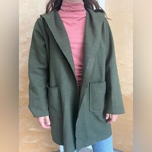 Forest green overcoat